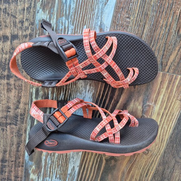 Chaco ZX/2 Cloud Classic Sport Sandals Buckle Double Strap Orange - Picture 1 of 12
